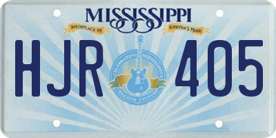 MS license plate HJR405