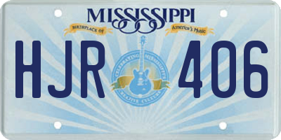 MS license plate HJR406