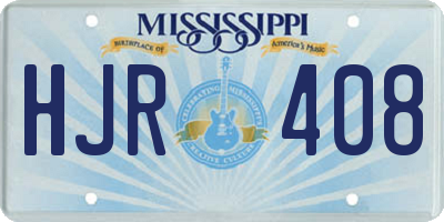 MS license plate HJR408