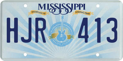 MS license plate HJR413