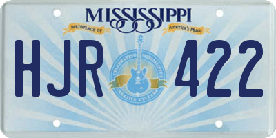 MS license plate HJR422
