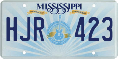 MS license plate HJR423