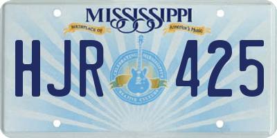 MS license plate HJR425