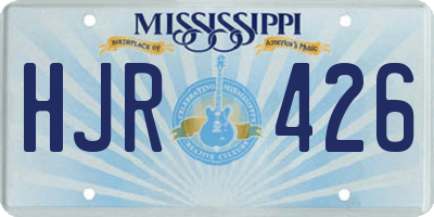 MS license plate HJR426