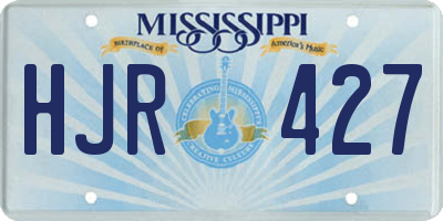 MS license plate HJR427