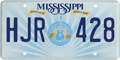 MS license plate HJR428