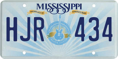 MS license plate HJR434