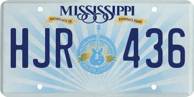 MS license plate HJR436