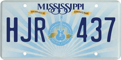 MS license plate HJR437