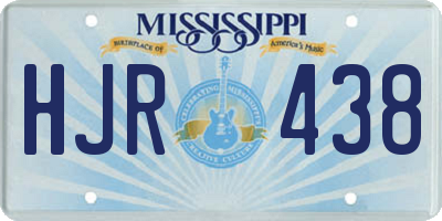 MS license plate HJR438