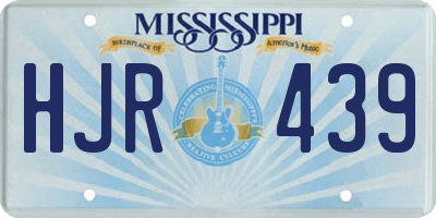 MS license plate HJR439