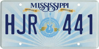 MS license plate HJR441