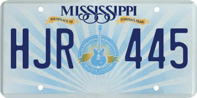 MS license plate HJR445