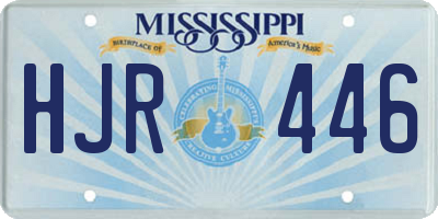 MS license plate HJR446