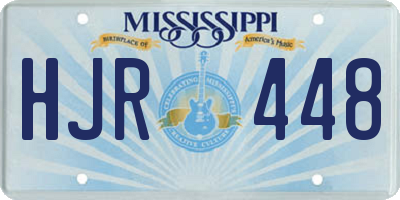 MS license plate HJR448