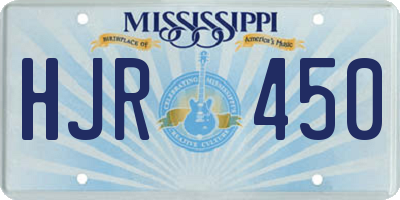 MS license plate HJR450