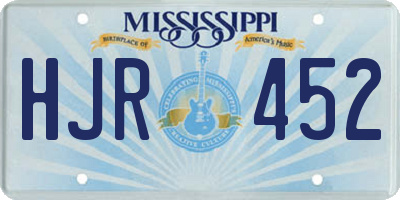 MS license plate HJR452