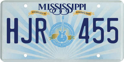 MS license plate HJR455