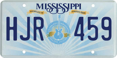 MS license plate HJR459