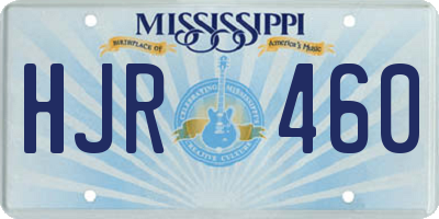 MS license plate HJR460
