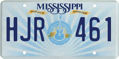 MS license plate HJR461