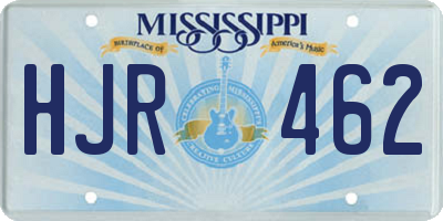 MS license plate HJR462