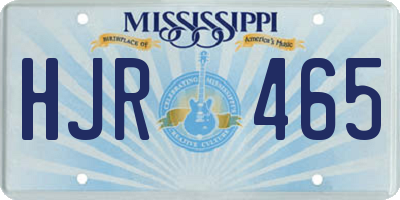 MS license plate HJR465