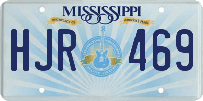 MS license plate HJR469