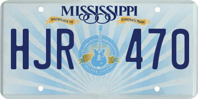 MS license plate HJR470