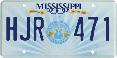 MS license plate HJR471
