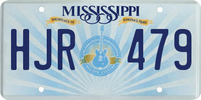 MS license plate HJR479