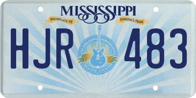 MS license plate HJR483