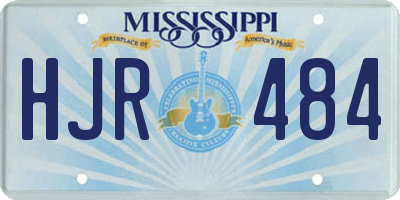 MS license plate HJR484