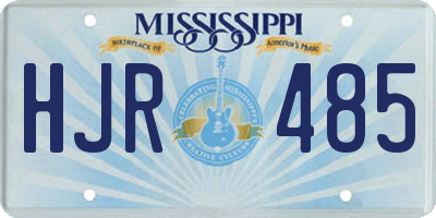 MS license plate HJR485
