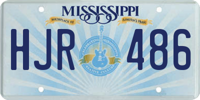 MS license plate HJR486