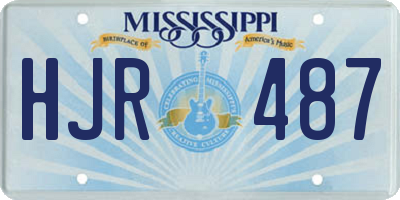 MS license plate HJR487
