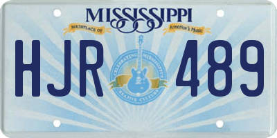 MS license plate HJR489