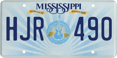 MS license plate HJR490