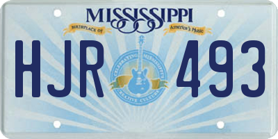 MS license plate HJR493