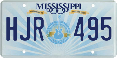 MS license plate HJR495