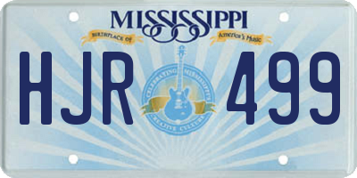 MS license plate HJR499