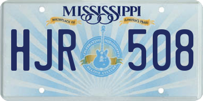 MS license plate HJR508