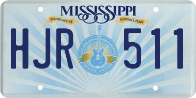 MS license plate HJR511