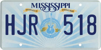 MS license plate HJR518