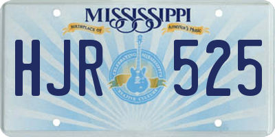 MS license plate HJR525