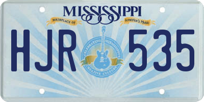MS license plate HJR535