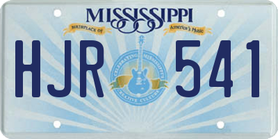 MS license plate HJR541