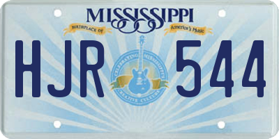 MS license plate HJR544