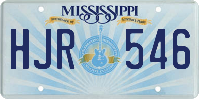 MS license plate HJR546