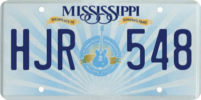 MS license plate HJR548
